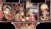 Grunewald, Matthias Concert of Angels and Nativity Germany oil painting artist
